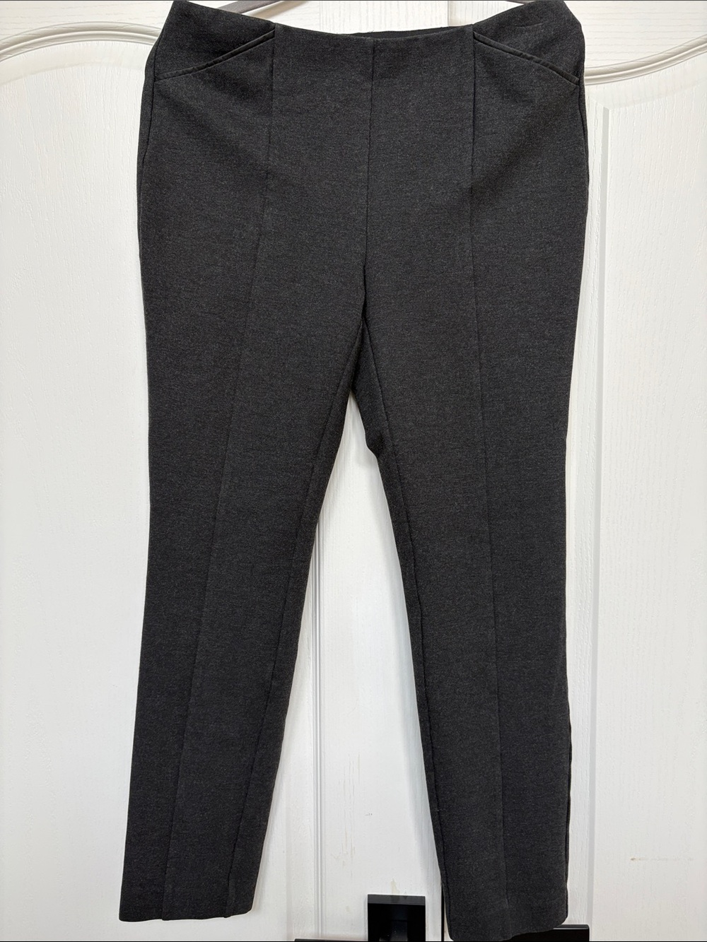 Alfani Gray Ponte Pull-On Ankle Pants